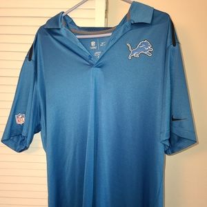 Mens Nike XL dry fit NFL Detroit lions polo